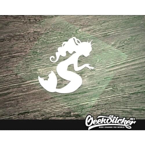 Cute Mermaid Princess Waterproof Reflective Universal Body Sticker Vinyl Warning Sticker Motorcycle Sticker Car Shape 5 Colors