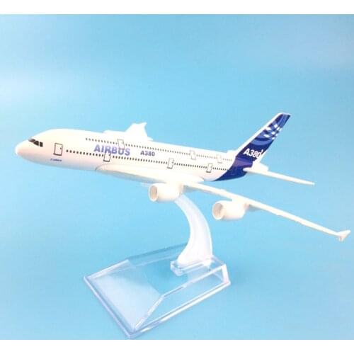 16cm Airbus A380 Plane aircraft model diecast metal model aeroplane 1:400 A380 Plane airplane model toy free shipping