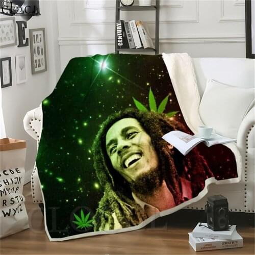 Blanket Fashion Bob Marley Printed Adult Kid Quilt for Bedding Cover Sofa Travel Office Character Throw Blanket Drop Shipping