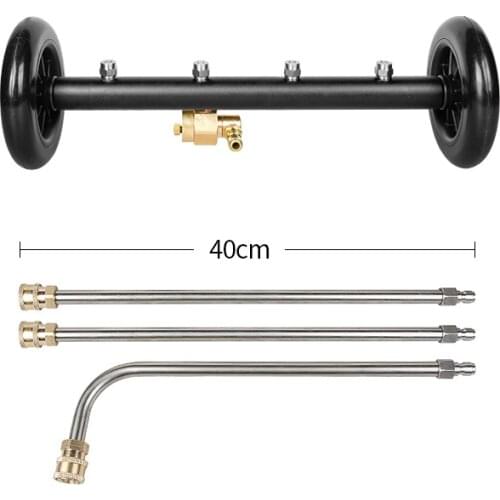 4000psi High Pressure Car Washer 4 Nozzle Undercarriage Under Body Chassis Cleaner 16 Inch Water Broom Road Cleaning Tool Kit