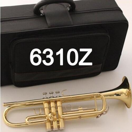 Music Fancier Club Bb Trumpet 6310Z Gold Lacquer Music Instruments Profesional Trumpets Student Included Case Mouthpiece