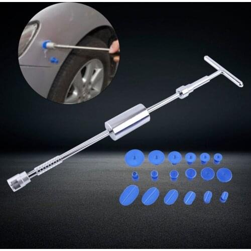 Hot hand tool set Paintless Dent Repair Hail Removal T Bar Slide Hammer+18pcs Glue Puller Tabs Nin car repair