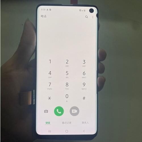 Original S10 Display Frame LCD For Samsung Galaxy S10 G973F G973 LCD Display Touch Screen Assembly With Dead spot Line