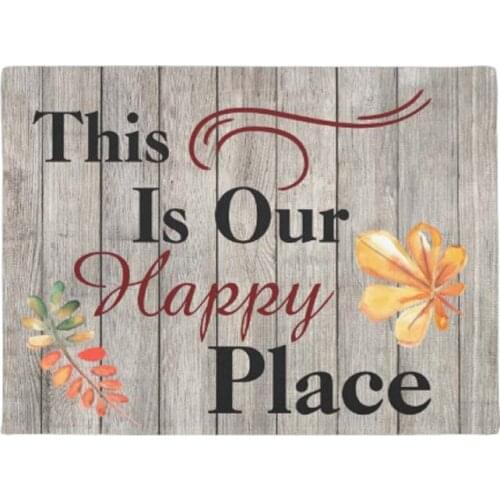 Personality This Is Our Happy Place Front Door Mat Home Decoration Entry Non-slip Door Mat Rubber Washable Floor Carpet