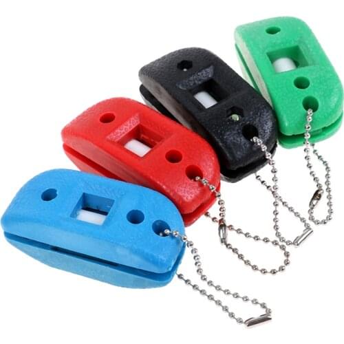 Sandstone Ice Hockey Shoe Double Side Sharpener Ice Skate Blade Hockey Sharpening Oilstone Portable with Hanging Storage Bag
