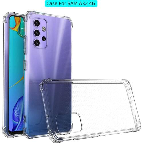 Shockproof Case For Samsung Galaxy A32 4G SM-A325F 6.4" Fundas Coque Transparent Soft Silicone Cover A32 5G A326F Clear Bumper