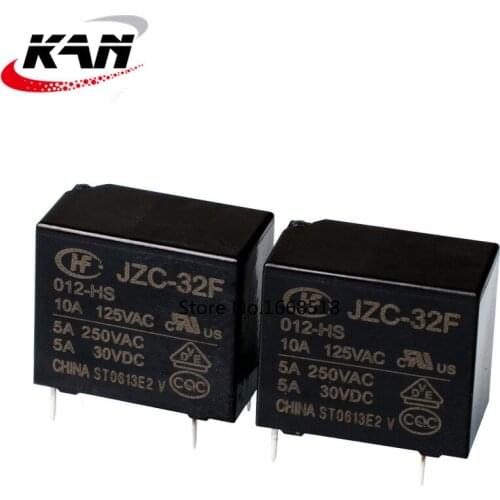 20PCS HF relay JZC-32F HF32F-G 005 012 024 -HS HF32F 5V 12V 24V 10A 4PIN relay new and original