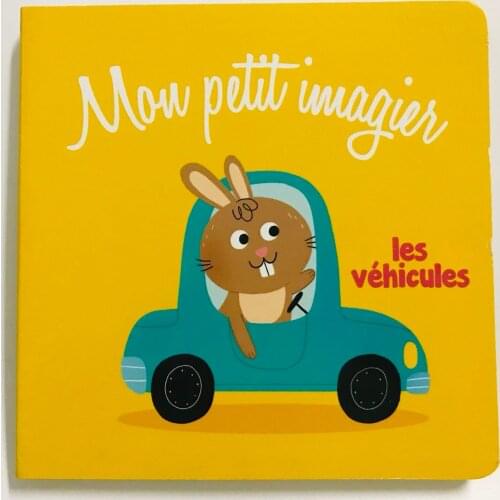 Parent Child Kids Toddler Baby French Book Vehicle Knowledge Word Early Education Lovely Cute Picture Cardboard Book Age 0-3