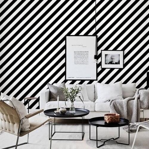 Nordic Style Black And White Striped Wallpaper Ins Style Modern Living Room Bedroom Wallpaper Background Wall Papel De Parede 3D