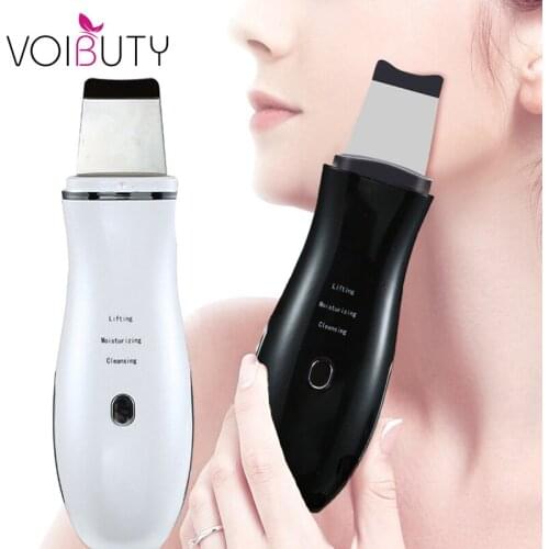 Ultrasonic Skin Blackhead Removal Scrubber Peeling Ion Acne Remover Deep Face Cleaning Machine EMS Face Lifting Facial Massager