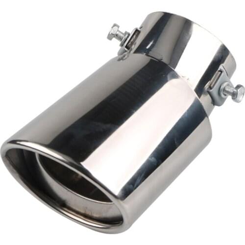 Universal Car Vehicle Stainless Steel Tail Throat Rear Round Exhaust System Muffler Pipe Anti-Corrosion Auto Accessories