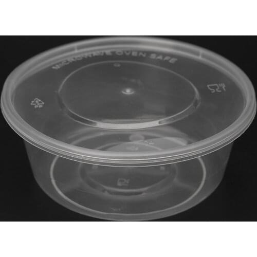 10Pcs/Set Plastic Disposable Lunch Soup Bowl Food Round Container Box With Lids Lunch Food Packaging Box New