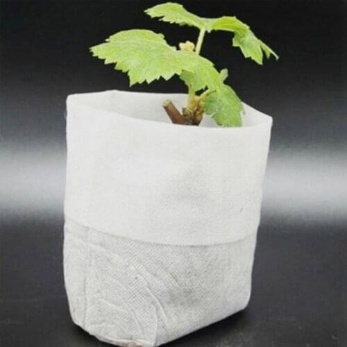 100pcs Biodegradable Seed Nursery Bags Nursery Flower Pots Vegetable Transplant Breeding Pots Garden Nursery Planting Bags