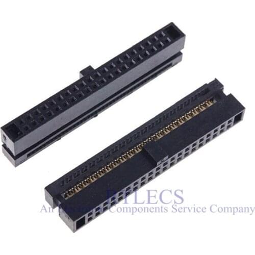 20 Pcs 0.050" 1.27mm 40 Pin dual Row IDC Connector 2x20 P 40 position Rectangular Female Socket Receptacle Ribbon Cable