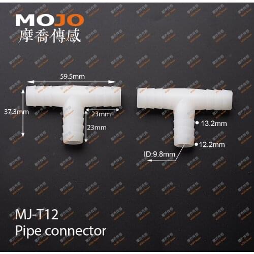 2020 (1000pcs/Lots) MJ-T12 PE Tee pipe connectors 12mm three way hose joint pipe fitting