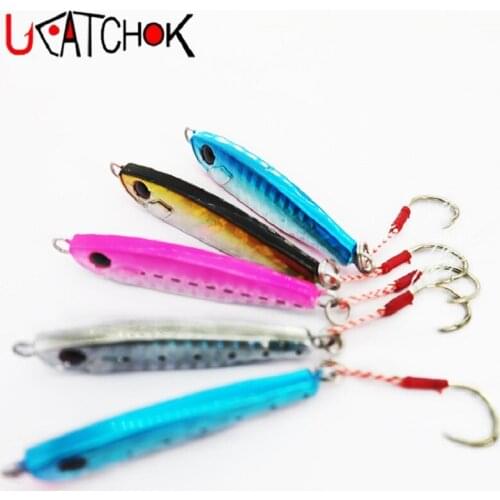 4pcs/pack 18g 28g assist hook jig bait small jig lure beach surf metal fish long cast lure rock jigging lure bait metal jig bait