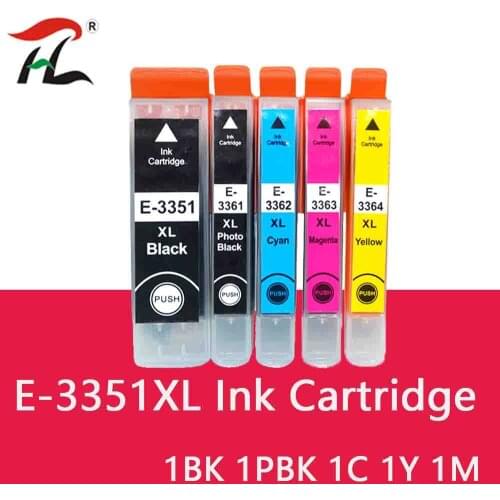 5PK 33XL Compatible ink cartridge for Epson XP-530 XP-630 XP-830 XP-635 XP-540 XP-640 XP-645 T3351 T3361 printer ink