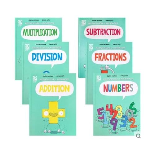 6 Books/Set Building Blocks of Mathematics Learning Maths Collection Book Children Comic Math Enlightenment Books