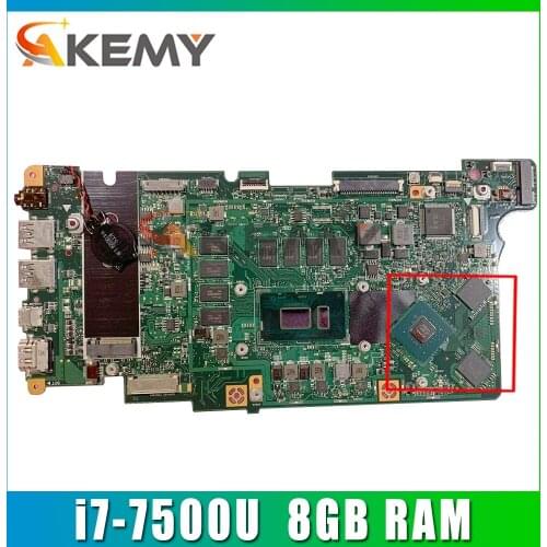 Akemy laptop Motherboard For ACER Aspire SF315-51G i7-7500U Mainboard BE5EA SR341 With 8GB RAM