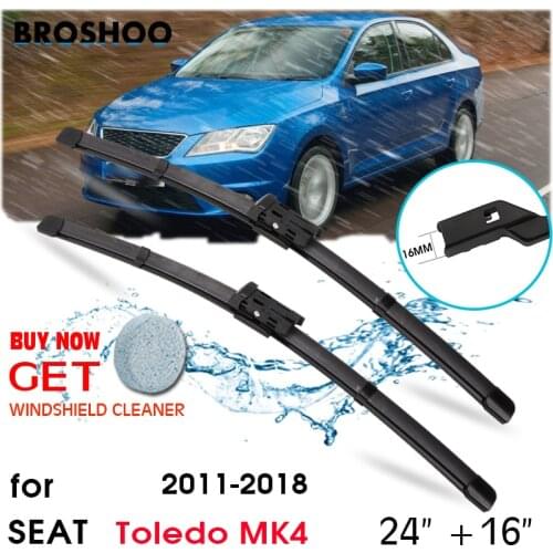 Car Wiper Blade Front Window Windscreen Windshield Wipers Blades Auto Accessories For SEAT Toledo MK4 24"+16" 2011-2018