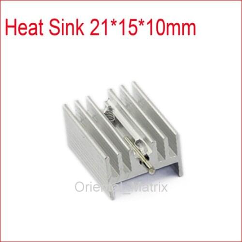 Free Shipping 20pcs 21*15*10mm HeatSink Heat Sink Radiator Small Radiator With Pin Head For TO-220 Triode - Silver