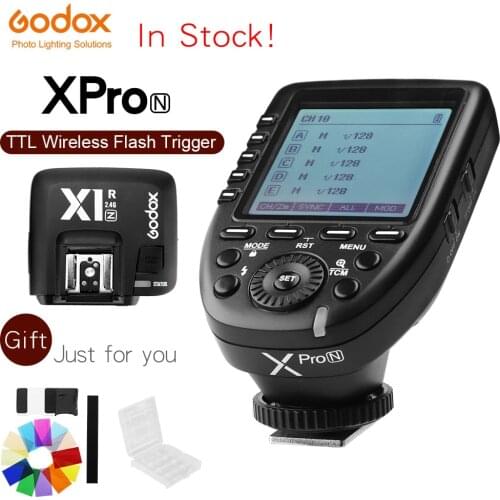 Godox Xpro-N i-TTL II 2.4G X System Wireless Control Remote Trigger with X1R-N Controller Receiver Compatble for Nikon Flash