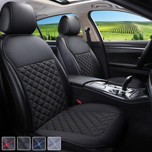 Black Car Seat Cover Universal PU Leather Car Seat Cushion Protection Auto Seats Pad Mats Chair Protector Interior Accessories