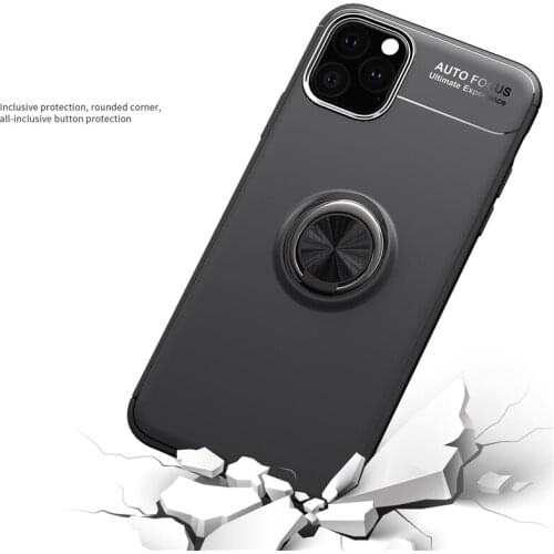 LS Mobile phone case for iPhone11pro max xs max XR XS 8 PLUS 7 plus 6S 6plus soft cover with magnetic ring stand 360° protector