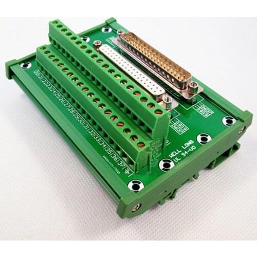 D-SUB DB37 DIN Rail Mount Interface Module,High Quality Male / Female Header Breakout Board, Terminal Block, Connector