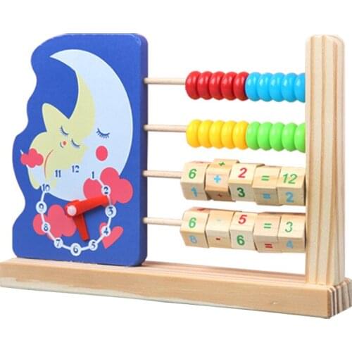 Children Wooden Toys Montessori Materials Learning Count Numbers Early Education Teaching Math Addition And Subtraction toys