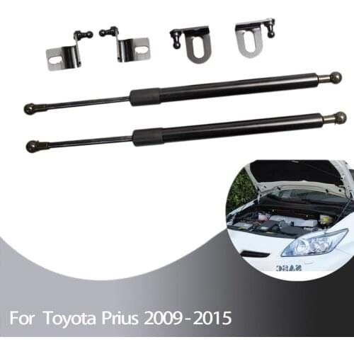 For Toyota Prius XW30 2009-2015 Two Sides Auto Front Hood Bonnet Modify Carbon Fiber Gas Struts Lift Support Shock Damper