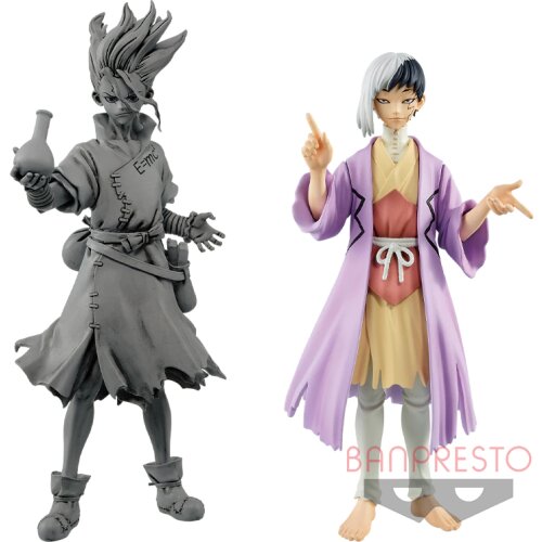 Cuteanime 100% Original Banpres Dr.STONE Figure Ishigami Senkuu& Asagiri Gen Figure PVC Action Model Toys Anime Figure
