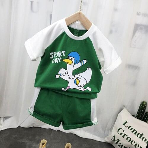 Baby Boys Clothing Sets 2020 Summer New Kids Boys Short Sleeve T Shirt+shorts 2pcs Sets Boys Fashion Casual T Shirts Suit 2-7Y