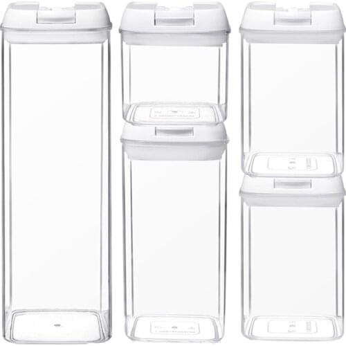 Airtight Cereal Containers BPA Free Plastic with Easy Lock Lids for Kitchen Pantry Organization and Storage
