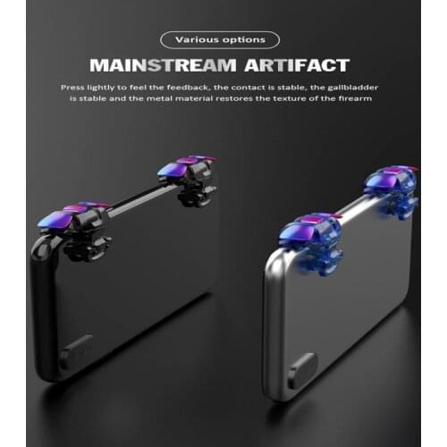 High Quality For PUBG Mobile Gaming Trigger Fire Button L1R1 Shooter Controller Colorful Metal Phone Adjustable Gamepad Joystick