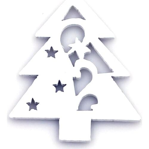 20Pcs White Hollow Star Wood Plant Pine Tree DIY Scrapbook Embellishments Crafts Charms Jewelry Accessories 34x29mm