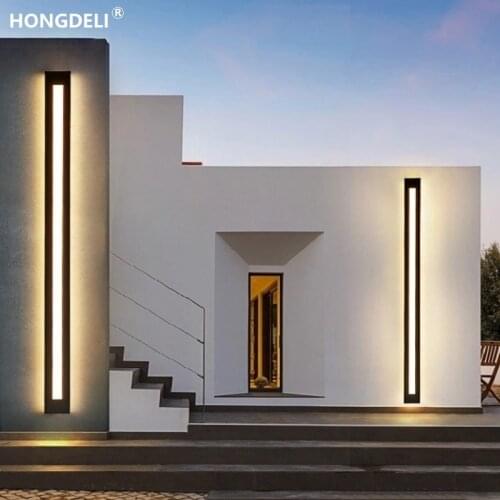 2021 NEW Outdoor Wall Light LED Waterproof Wall Lamp IP65 Stainless Steel Long Outdoor Wall Light For Garden Villa Porch Light