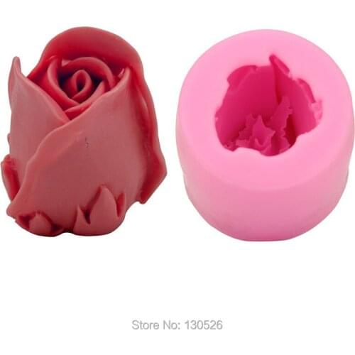 New 3D Rose Fondant Silicone Soap molds Flower Making soap Candle molds Cake model Kitchen Bakeware Cooking Accessories