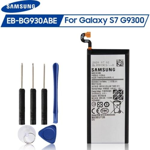 Original Samsung Battery EB-BG930ABE For Samsung GALAXY S7 SM-G9300 G930F G930A G930L G9308 G930V SM-G930L SM-G930P G930 3000mAh