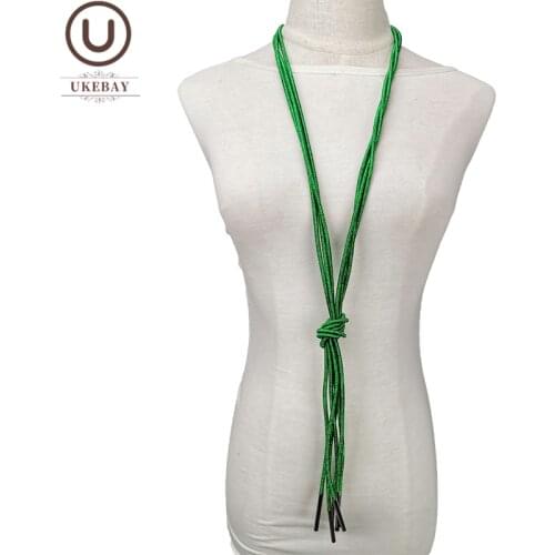 UKEBAY New Designer Luxury Handmade Necklaces Women Long Necklaces Statement Jewelry 8 Colors Pendant Necklace Goth Chain Gifts