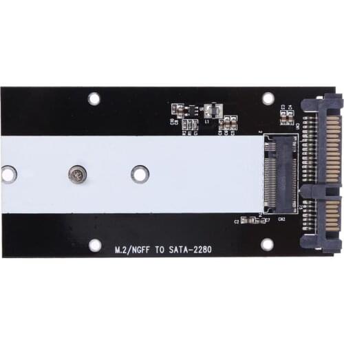 PCB B Key M.2 NGFF SSD to 2.5" SATA Converter Adapter Card 2230-42-2260-2280 Support hot plug