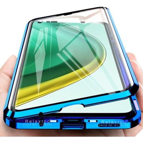 360° full cover metal magnetic flip for xiaomi mi10t xiomi xaomi xiami mi 10t 10 t pro 5g 6.67'' double-sided glass safety coque