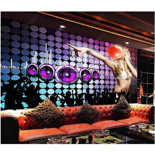 Custom photo wallpaper for walls 3 d murals Beautiful Colorful music sexy beauty nightclub bar KTV tooling background wall paper
