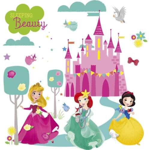 Princess Mermaid Childrens Furniture Wall Stickers For Kids Rooms Decals Vinyl Tree Wall Decals Border Tiles For Bathrooms