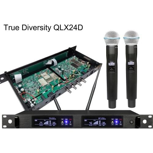 Betagear Professional Microphone Wireless QLX24D Built-in Distributor 2 Antennas True Diversity Microfones Sem Fio 600/700Mhz
