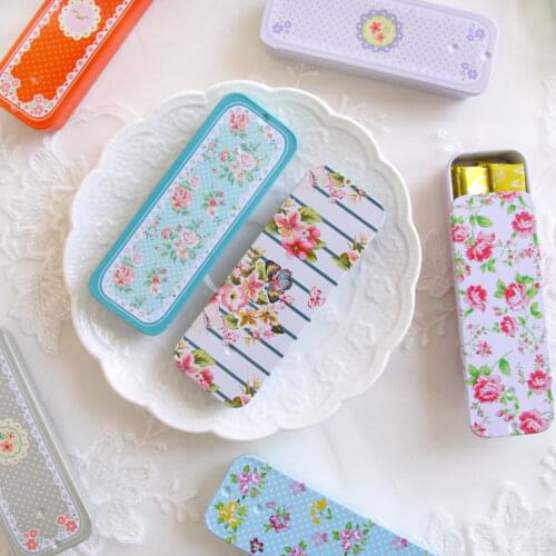 Rectangular Slide Cover Mini Iron Box Jewelry Storage Box Wedding Party Sugar Candy Pill Cases Portable Tin Boxes Container
