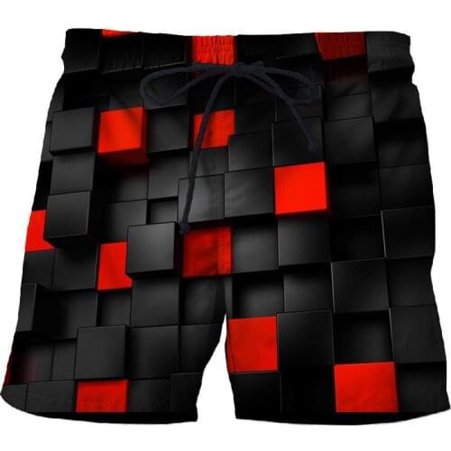 Fashion Summer Mens Shorts Geometric pattern 3D Surfing Short Beach Short Men Casual Quick Dry Sports Pants Swimwear beachwear