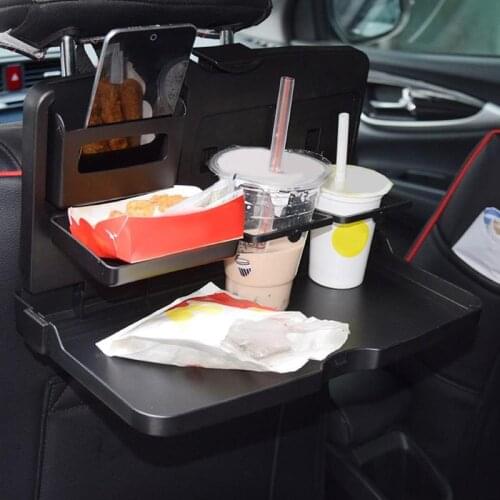 Folding Car Table Multifunctional Universal Auto Car Cup Holder Seat Back Food Car Tray Water Cup Phone Mount Car Pallet Shelf