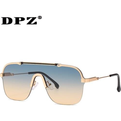 2020 new Oversized Sunglasses Rimless Integrated Retro Vintage uv400 men women Sunglasses Luxury Brand oculos de sol