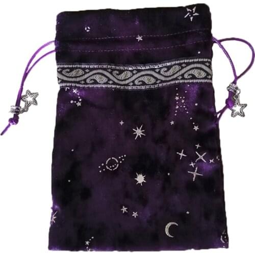 Witch Constellation Energy Crystal Storage Bag Board Game Tarot Oracle Cards Bag M68D